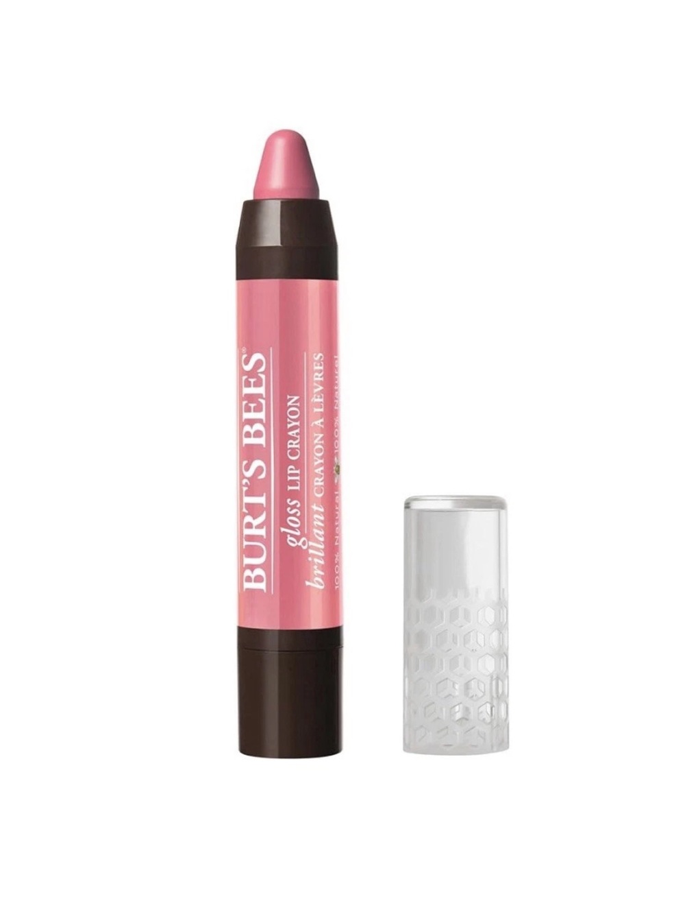 Burt's Bees 100% Natural Moisturizing Gloss Lip Crayon, Pink Lagoon 413, Sealed